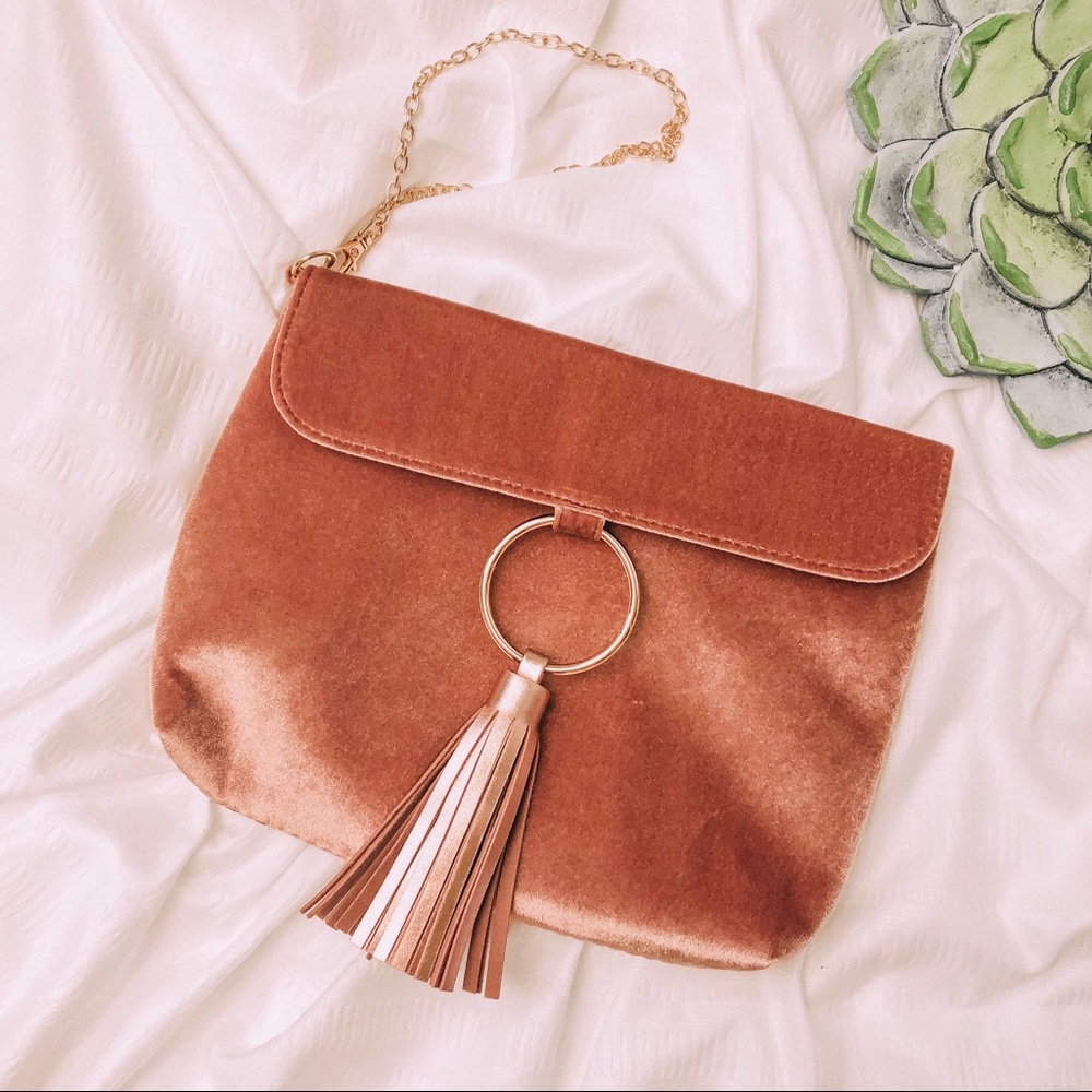 Velvet Wristlet Bag